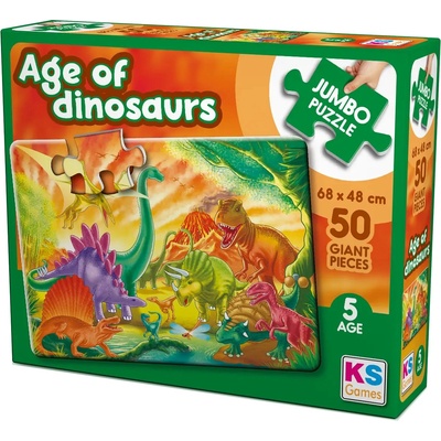 KS Games Пъзел KS Games от 50 XXL части - Ерата на динозаврите (JP31012)