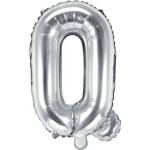 PartyDeco Балон от фолио Mini - Буква Q 35см сребърен
