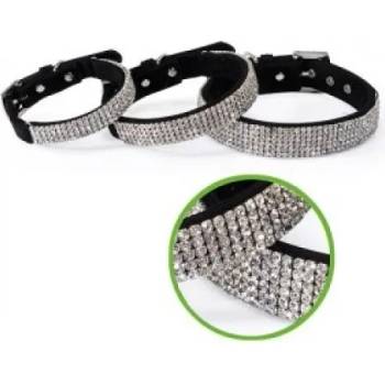 Camon Velvet - луксозен нашийник с камъчета за кучета 25/520мм