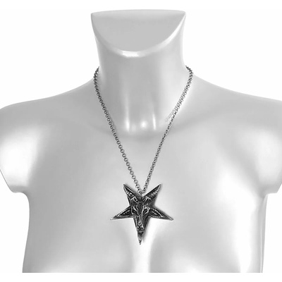 Leather & steel fashion нашийник Baphomet - LSF4 93