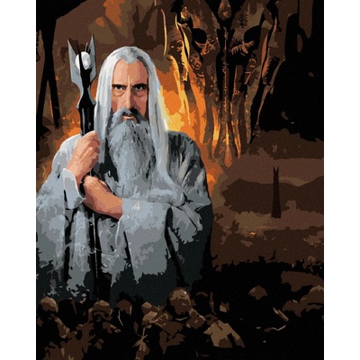 Zuty Saruman a sauron pán prstenů 40 x 50 cm vypnuté plátno na rám 8596530238096