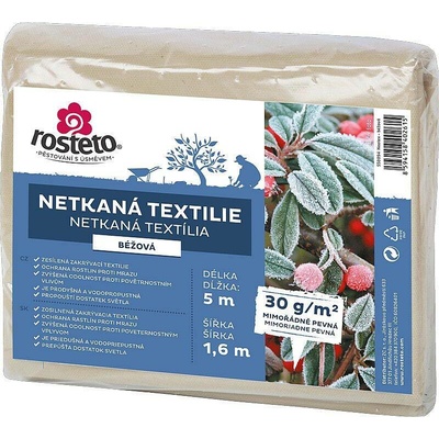 Rosteto netkaná textílie 1,6 x 5 m 30 g / m2 béžová