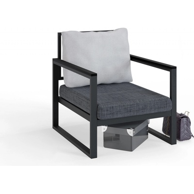 ASIR Zahradní křeslo MTLBHC70004 šedé