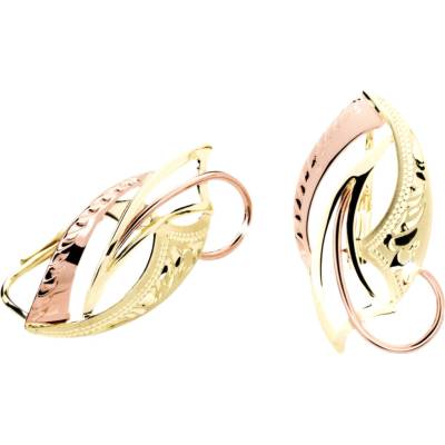 Cutie Jewellery - gold Zlaté ručně porývané náušnice M421
