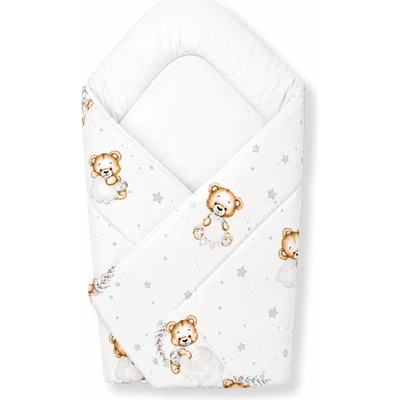 Baby Nellys Zavinovačka pro miminko Classic Sleepy Teddy bílý