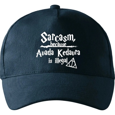 Harry Sarcasm because Avada Kedavra is illegal so zahnutým šiltom a mosaznou sponou Tmavomodrá takmer čierna