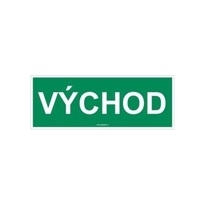 VÝCHOD - bezpečnostná tabuľka, plast 2 mm s dierkami 300x120 mm