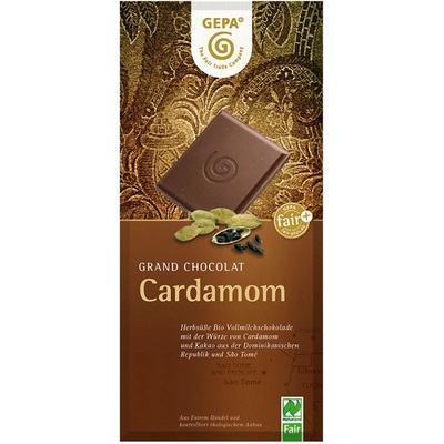 Gepa mliečna čokoláda s kardamómom, 100 g
