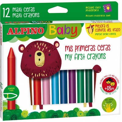 Alpino Baby Farebné detské voskovky 12ks