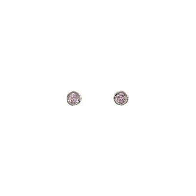 INFINITYSILVER Stříbrné náušnice pecičky růžové 3mm ZOE L43664R
