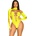 Leg Avenue Seamless Thong Back Bodysuit Neon Yellow