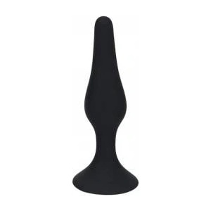  Slim Silicone Anal Plug - M - Black