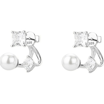 Brosway Strieborné náušnice so syntetickou perlou Fancy Infinite White FIW174