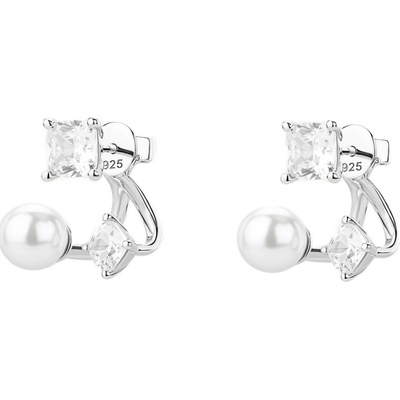 Brosway Strieborné náušnice so syntetickou perlou Fancy Infinite White FIW174