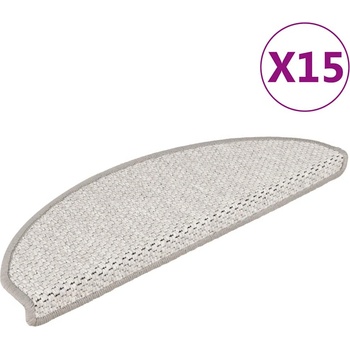 vidaXL Стелки за стълби, сизалена визия, 15 бр, 65x21x4 см, платина (326870)