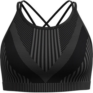 Smartwool Дамски спортен сутиен Smartwool Women's Intraknit Strappy Bra Sports bra - Black Heather II (114-2579-0413)