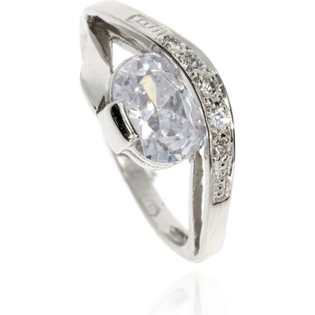 Zlatnictví Helios zlatý prsten s výrazným zirkonem B21372