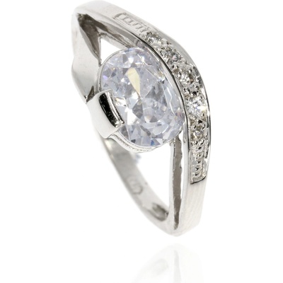 Zlatnictví Helios zlatý prsten s výrazným zirkonem B21372