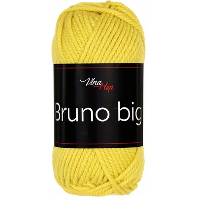 Vlna-hep Bruno big - akryl - objemná příze pro rychlé tvoření (klubko 200g) Bruno big: 405 Žlutá hořčicová