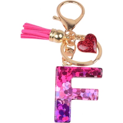 HARAHU Ключодържател Азбука - f / Розова / Сърце kp37976 (37976)