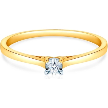 SAVICKI Годежен пръстен savicki: двуцветно злато, диамант