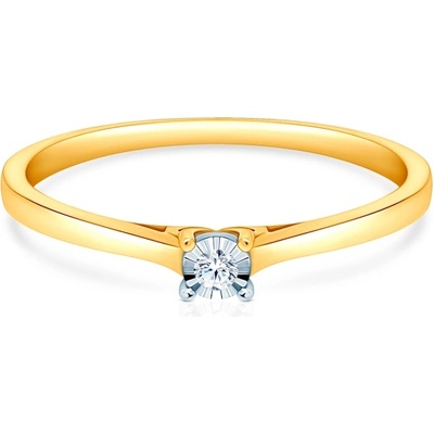 SAVICKI Годежен пръстен savicki: двуцветно злато, диамант