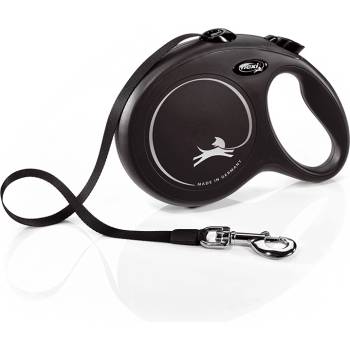 flexi Original New Classic L черна каишка - 8 м до 50 кг - лента