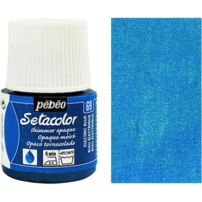 Barva na textil Pébéo Setacolor Opaque 45 ml Modrá metalická 69