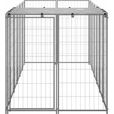 vidaXL Psí kotec stříbrný 330 x 110 x 110 cm ocel – Zboží Dáma
