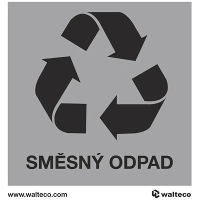Samolepka RECYKLACE SMĚSNÝ ODPAD 92x92 mm