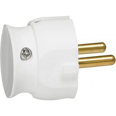 Legrand Щепсел бял плосък без заземяване Slim 16A /15бр/ - 050183 (050183)