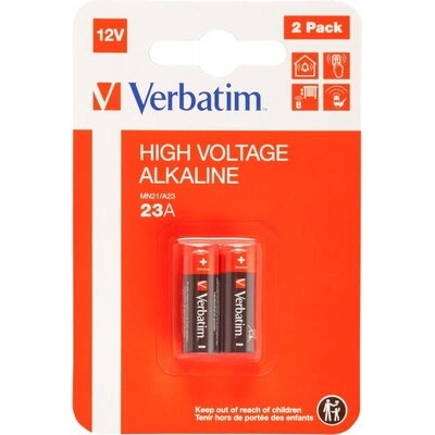 Verbatim Батерия Verbatim ALKALINE BATTERY 12V 23A (MN21/A23) 2 PACK (49940)