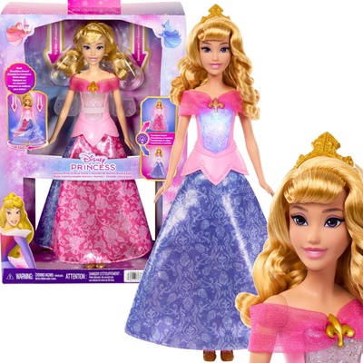 Mattel Disney Princess panenka Aurora se šaty 2v1 se změnou barvy 30 cm