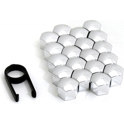 Kryty šroubů kol plastové chrom 17mm Amio – Sleviste.cz