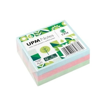 UPM Кубче самозалепващи листчета Pastel 75x75mm, 3x100 листа