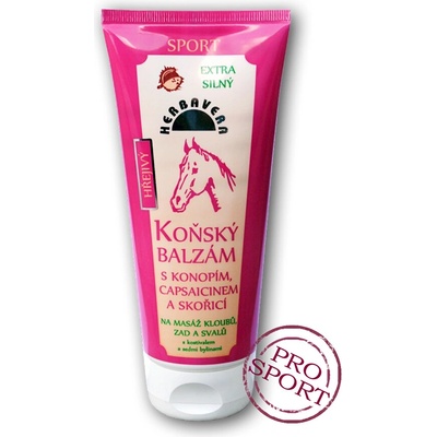 Herbavera Koňský balzám hřejivý s konopím a skořicí 200 ml