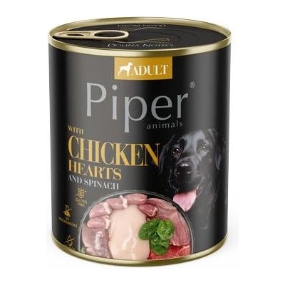 Dolina Noteci Piper chicken, hearts & spinach 800 g