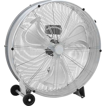 vidaXL Барабанен вентилатор с колело 79 x 37 x 82 см Алуминий (42001424)