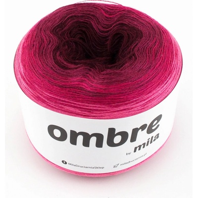 MILA OMBRE MERINO 1200m/3nitka MM13R - Divoká růže