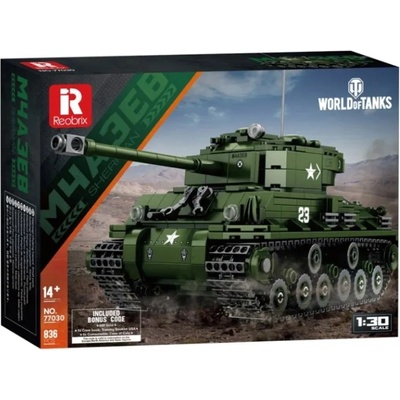 Reobrix Конструктор Reobrix World of Tanks - Танк Sherman, 1: 30, 836 части (77030)
