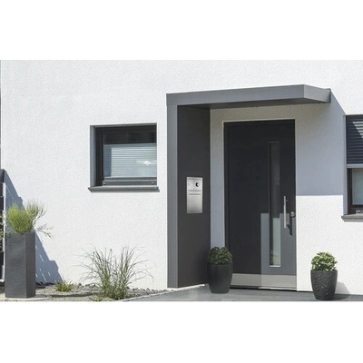 Gutta BS Plus 160 RAL 7016 antracit 160x90 cm ľavý bočný diel vrátane poštovej schránky zvončeka a domáceho telefónu nerezový odtok vody v bočnom diele