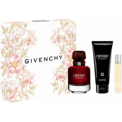 Givenchy L’Interdit Rouge EDP 50 ml + Givenchy L’Interdit Rouge EDP 12,5 ml + Givenchy L’Interdit parfumované telové mlieko 75 ml