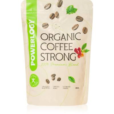 Powerlogy Organic Coffee Strong zrnková káva v BIO kvalite 250 g