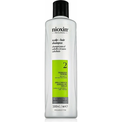 Nioxin System 2 Scalp + Hair Shampoo šampon pro jemné oslabené a pokročile řídnoucí vlasy pro ženy 300 ml
