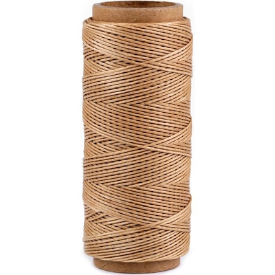 Voskované polyesterové nitě šíře 1 mm, malé, 11 (42) béžová aloe