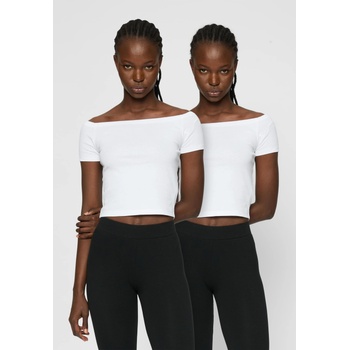 Urban Classics 2 Броя Изчистени Дамски ТенискиLadies Organic Off Shoulder Rib Tee 2-Pack white+white XXLUB-TB6184A-03168 - Камуфлаж, размер XL