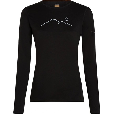 ICEBREAKER Wmns 200 Oasis LS Crewe Rainer Ridg Black