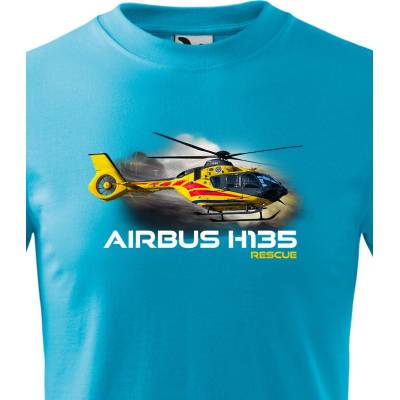 Dětské tričko Airbus Helicopters H135 Rescue Světlá tyrkysováCanvas Dětské tričko Bezvatriko.cz 3250