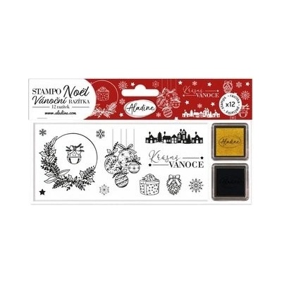 Razítka Aladine Stampo Noël, 12 ks - Krásné Vánoce