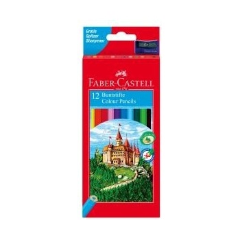 Farebné ceruzky, sada, šesťhranné, FABER-CASTELL "Classic", 12 rôznych farieb